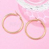 Ion Plating(IP) 304 Stainless Steel Hoop Earrings X-EJEW-N0016-11G-E-5