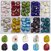 120Pcs 10 Colors Handmade Gold Sand Lampwork Beads Strands LAMP-PA0001-13-1