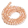 Opaque Solid Color Electroplate Glass Beads Strands LS-EGLA-A039-P4mm-B06-2