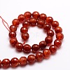 Dyed Natural Agate Faceted Round Beads Strands G-E320B-10mm-08-2