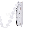 Polyester Flower Lace Trim Ribbon OCOR-WH0105-095-1
