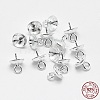 Anti-Tarnish Rhodium Plated 925 Sterling Silver Pendant Bails STER-E050-08P-1