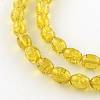 Transparent Crackle Glass Beads Strands X-DGLA-S085-6x8-12-1