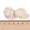 Luminous Polymer Clay Glass Rhinestone Beads CLAY-H003-05B-4