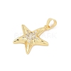 Brass Micro Pave Cubic Zirconia Pendants KK-D317-071G-2