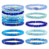 7Pcs 7 Style Handmade Polymer Clay Heishi Surfer Stretch Bracelets Set BJEW-SW00073-06-1