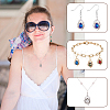 24Pcs 12 Colors Alloy Glass Pendants ALRI-GA0001-15-5