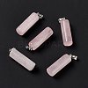 Natural Rose Quartz Pendants G-E135-02P-11-2