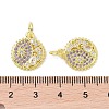 Real 18K Gold Plated Brass Micro Pave Cubic Zirconia Pendants KK-L209-056G-03-3