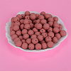 Round Silicone Focal Beads SI-JX0046A-76-3