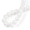 Electroplate Opaque Glass Beads Strands GLAA-T032-P8mm-AB02-5