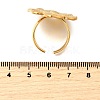 Flower 304 Stainless Steel Adjustable Cuff Rings for Women RJEW-M103-04B-G-3