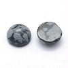 Natural Snowflake Obsidian Cabochons G-P393-R55-8mm-2