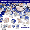 500G 4 Styles Handmade Porcelain Cabochons PORC-SP0001-22-2