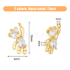 12Pcs 2 Colors Brass Micro Pave Cubic Zirconia Charms KK-HY0003-13-2