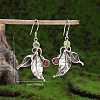 Alloy Rhinestone Dangle Earrings for Women WG1931A-01-4