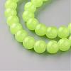 Baking Paint Imitation Jade Glass Round Bead Strands DGLA-Q021-10mm-08-2