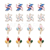 40Pcs 4 Style Alloy Enamel Pendants ENAM-LS0001-22LG-1