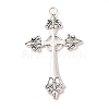 Cross Tibetan Style Alloy Big Pendants TIBEP-Q058-04AS-LF-1