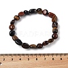 Natural Tiger Eye Bead Stretch Bracelets BJEW-K213-04-3