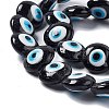 Handmade Evil Eye Lampwork Beads Strands LAMP-G157-01-5