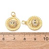 Brass Micro Pave Black Cubic Zirconia Pendants CU-E003-18G-28-3