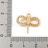 Brass Micro Pave Clear Cubic Zirconia Pendants KK-Z057-03G-3