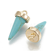 Synthetic Turquoise Charms X-KK-Q735-399D-2