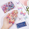 180Pcs 9 Style Two Tone Polyester Fabric Wings Crafts Decoration FIND-SC0004-17-3