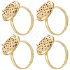 Brass Adjustable Ring Findings KK-BBC0018-54A-1