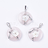 Natural Rose Quartz Pendants G-F546-A10-1