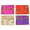 Rectangle Floral Embroidery Cloth Zipper Pouches ABAG-YW0001-03D-1