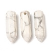 Natural Howlite Pointed Pendants G-C158-05N-1