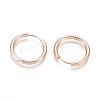 Ion Plating(IP) 304 Stainless Steel Huggie Hoop Earrings EJEW-F111B-21mm-RG-2