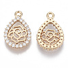 Brass Micro Pave Cubic Zirconia Pendants KK-T060-03-2