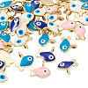 40Pcs Alloy Enamel Charms ENAM-PJ0001-15-3