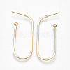Brass Stud Earrings KK-S350-349G-1