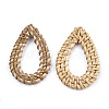 Handmade Reed Cane/Rattan Woven Linking Rings WOVE-T005-16-2