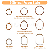 9Pcs 9 Style Plastic Cross Stitch Embroidery Hoops FIND-DC0004-90-2