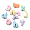 Letter Opaque Resin Cabochons CRES-CJZ0001-02-8