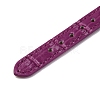 Leather Textured Bracelet Straps Slide Wristbands for Slide Charms AJEW-K232-01G-10-4