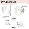 24Pcs Brass Clip-on Earring Converters Findings KK-SP0001-16S-2