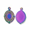 Ion Plating(IP) 304 Stainless Steel Pendant Cabochon Settings STAS-L020-033RC-1