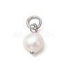 10Pcs 2 Colors Natural Cultured Freshwater Pearl Potato Charms PALLOY-JF03920-4