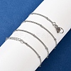 2MM Brass Satellite Chain Necklaces for Women NJEW-D302-49P-1