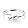 SHEGRACE Wonderful Rhodium Plated 925 Sterling Silver Cuff Bangles JB377A-1