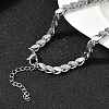 304 Stainless Steel Horse Eye Twisted Chain Necklaces for Women Men NJEW-A046-01P-2