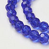 Faceted Glass Round Beads Strands X-GF8mmC24-2