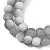 Frosted Crackle Glass Beads Strands GLAA-U001-8mm-M06-2