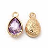 Faceted Glass Rhinestone Pendants GLAA-I051-A07-1